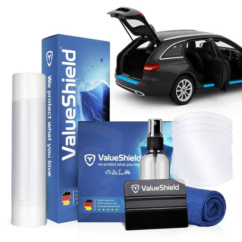 ValueShield passgenaues Kombi-Lackschutzset passend für Porsche Panamera G2 2016-2023 (5-Türer Limousine): Lackschutzfolie Ladekantechutz, Türeinstieg & Türgriffmulde | Transparent von ValueShield