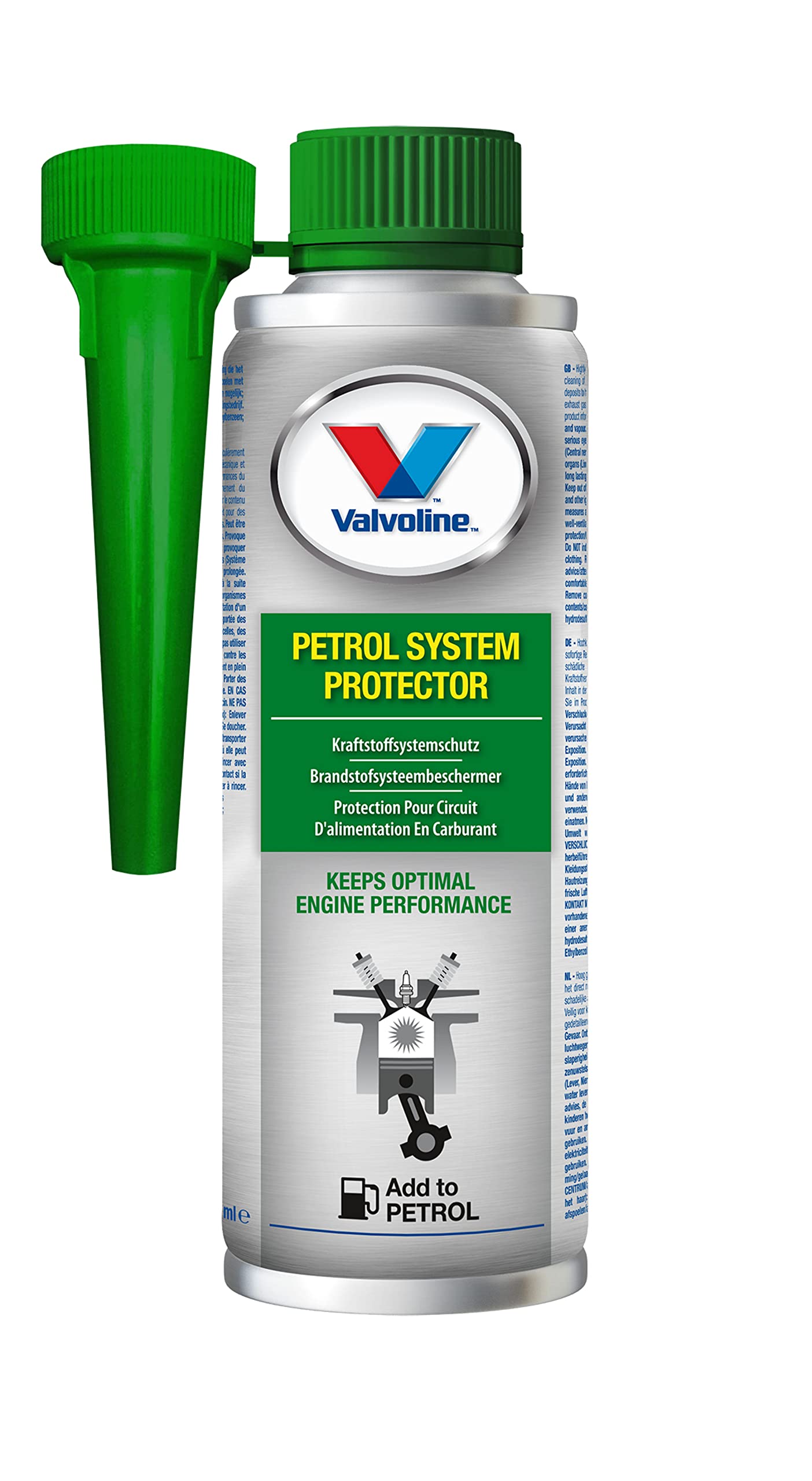 Valvoline 300 Milliliter Kraftstoffsystemschutz Petrol System Protector | reinigt wirksam alle Bauteile des Kraftstoffsystems von Valvoline