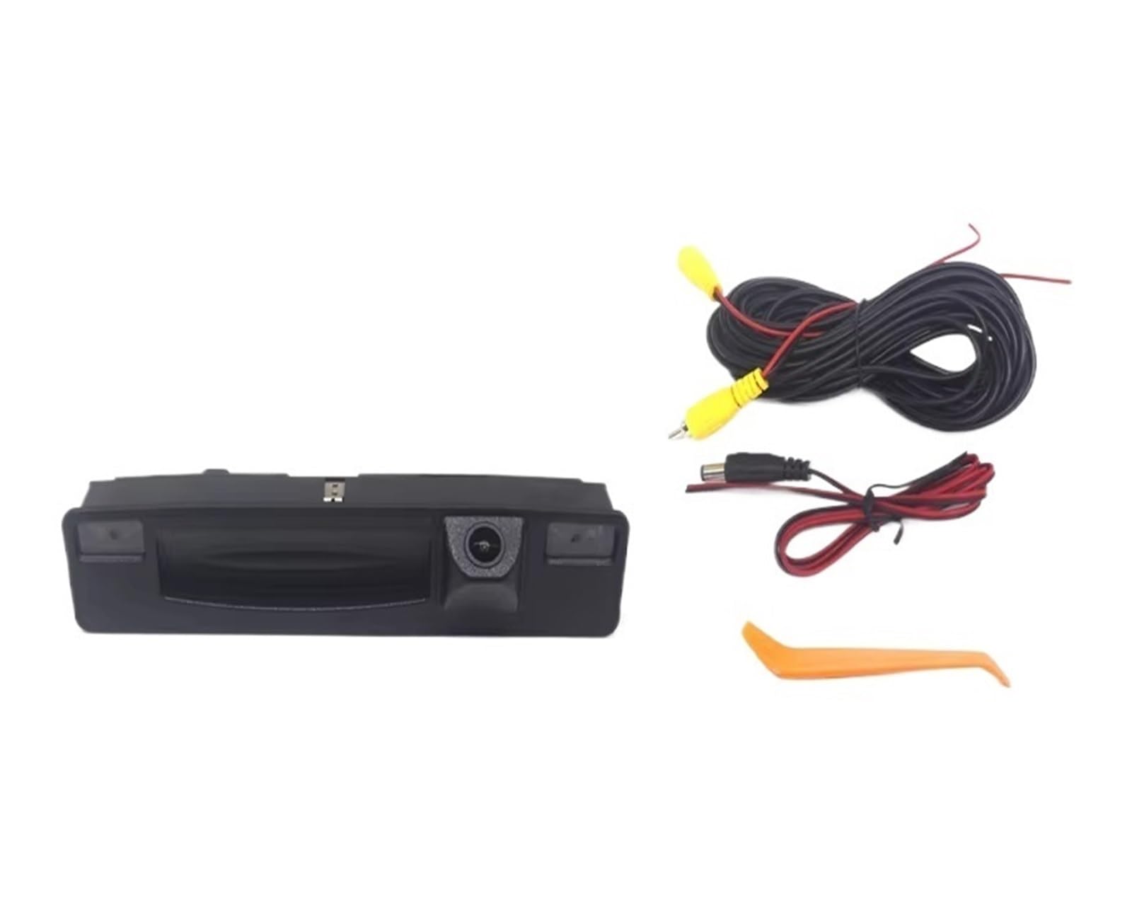 Rückansicht Kamera Für Ford Für Focus Mk4 C519 2018 2019 2020 2021 CCD Nachtsicht Backup Reverse Rückansicht Kamera Full HD Kofferraum Griff Kamera Rückfahrkamera(Solid Scale Camera) von Vamhhx