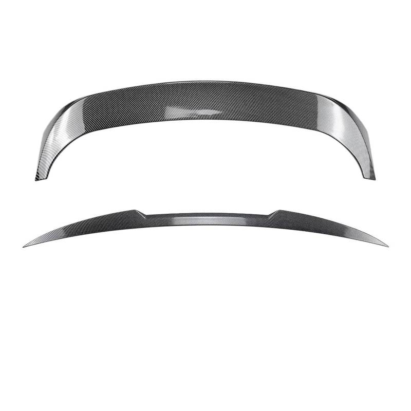 Spoiler Autodachflügel Mittelflügelsatz Spoiler Auto Hecksplitter Außenschutz Dekoration Modifiziert Für 5 Series Touring G31 2018 2019 2020 2021 2022 2023 Heckspoiler(Carbon Look Set) von Vamhhx