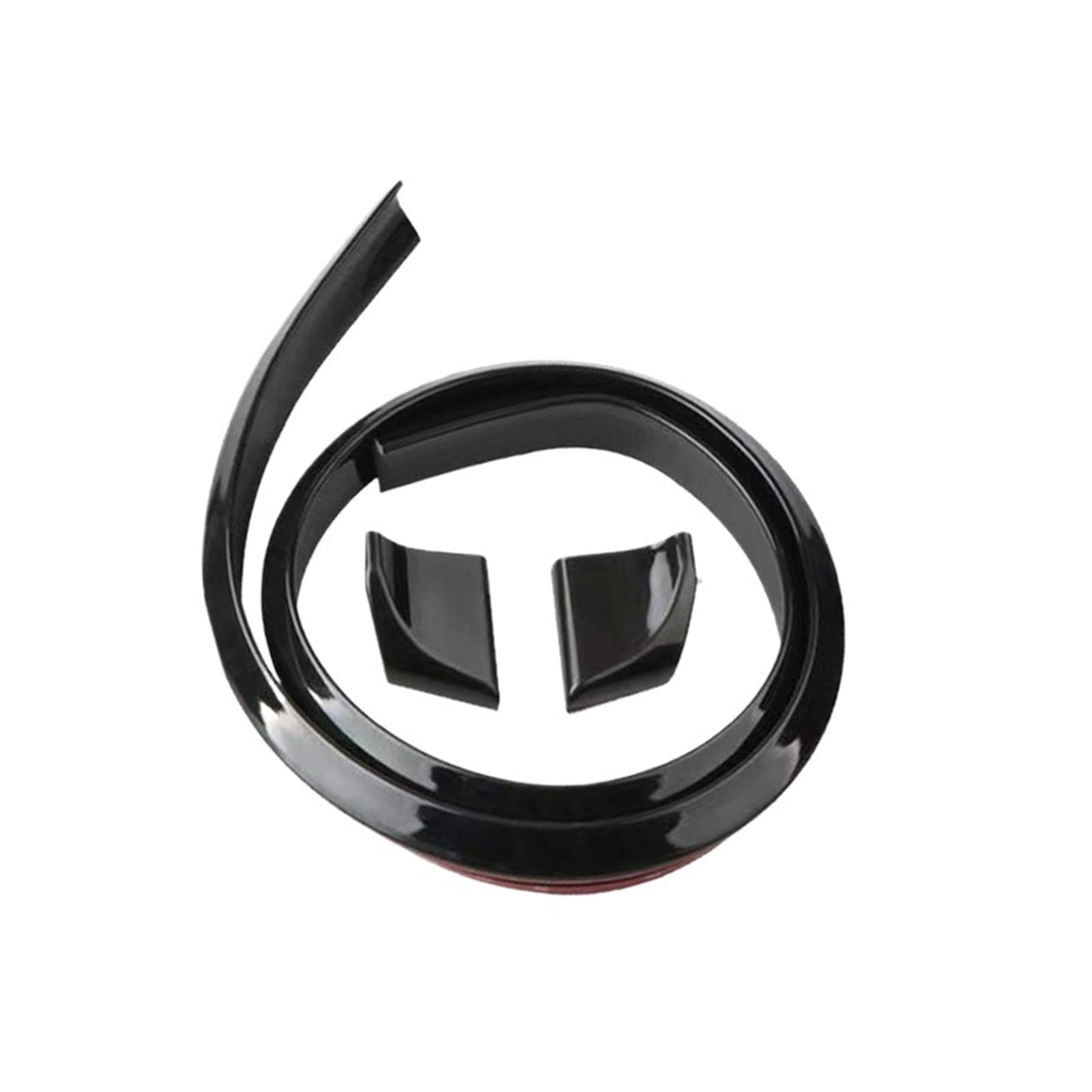 Spoiler Autozubehör Universal 1,5 M Auto-Styling 5D Kohlefaser Auto-Styling 5D Faser Glänzend Schwarz Spoiler DIY Refit Spoiler Heckspoiler(Bright Black 4.5cm) von Vamhhx