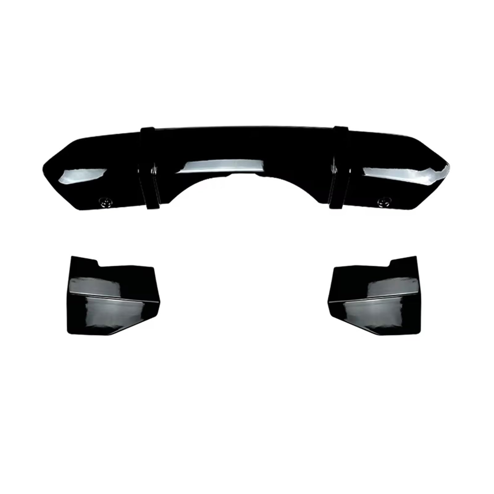 Spoiler Heckspoilerlippe Diffusor Seitensplitterabdeckung ABS Schwarz Glänzend Kohlefaser Für X5 F15 Sport Tech MP 2014 2015 2016 2017 2018 Heckspoiler(Gloss Black) von Vamhhx