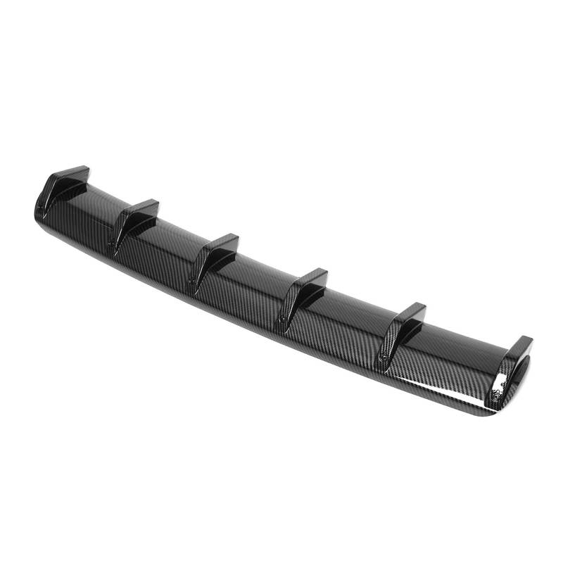 Spoiler Universal Auto Heckstoßstange Für Golf Auto Styling Lip Diffusor Kit Auto Bumper Spoiler Lip 6 Fin Shark Heckspoiler(Carbon Fiber Look) von Vamhhx