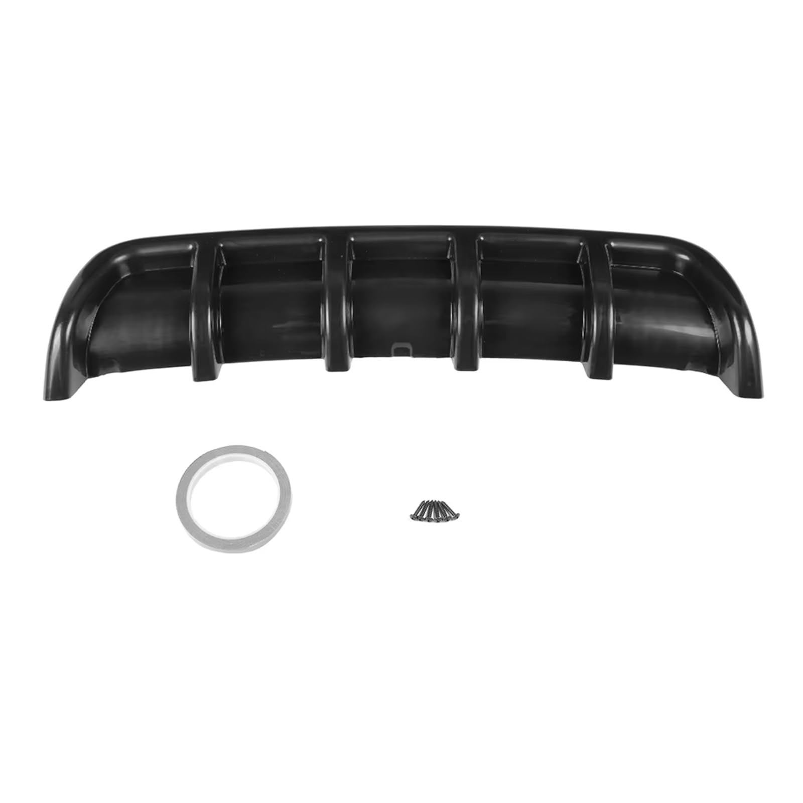 Spoiler Universal Auto Heckstoßstange Haifischflosse Spoiler Lippe Schutz Diffusor Deflektor Stoßstange Chassis Spoiler Helles Schwarzes Carbon-Muster Heckspoiler(Bright Black) von Vamhhx