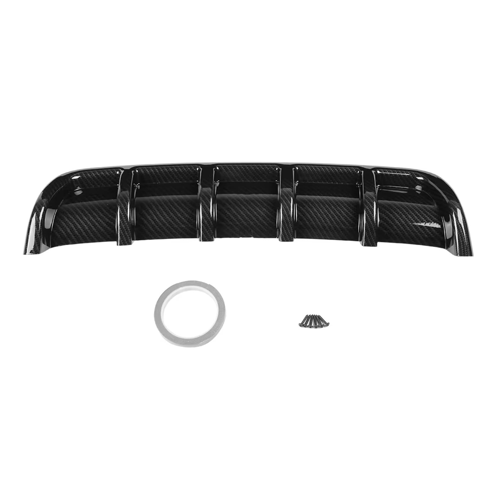 Spoiler Universal Auto Heckstoßstange Haifischflosse Spoiler Lippe Schutz Diffusor Deflektor Stoßstange Chassis Spoiler Helles Schwarzes Carbon-Muster Heckspoiler(Carbon Pattern) von Vamhhx