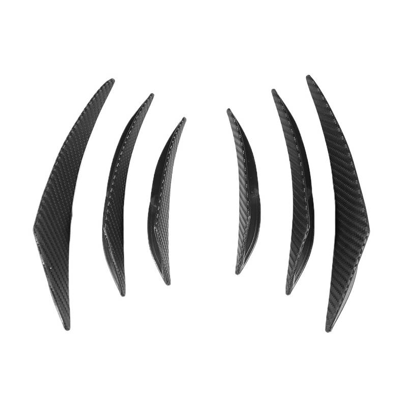 Spoiler Universal-Carbon Fiber Texture Auto Stoßstange Fin Canard Splitter Diffusor Valence Spoiler Lip 6 Stück Heckspoiler von Vamhhx