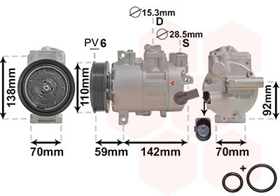 Kompressor, Klimaanlage Van Wezel 0300K270 von Van Wezel