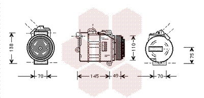 Kompressor, Klimaanlage Van Wezel 0600K181 von Van Wezel