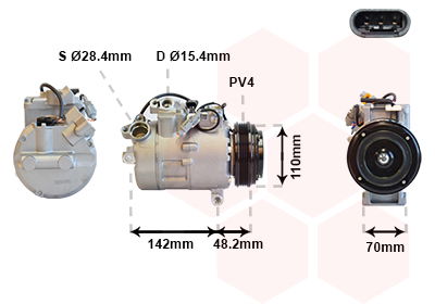Kompressor, Klimaanlage Van Wezel 0600K385 von Van Wezel