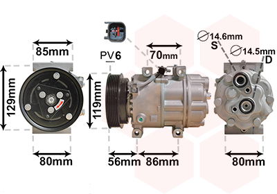 Kompressor, Klimaanlage Van Wezel 1800K378 von Van Wezel