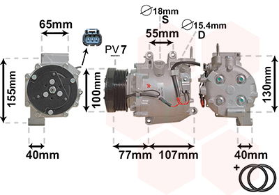 Kompressor, Klimaanlage Van Wezel 2500K232 von Van Wezel