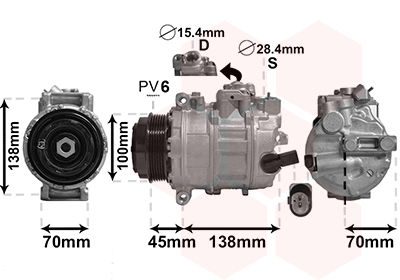 Kompressor, Klimaanlage Van Wezel 5800K384 von Van Wezel