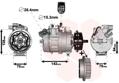 Kompressor, Klimaanlage Van Wezel 5800K987 von Van Wezel