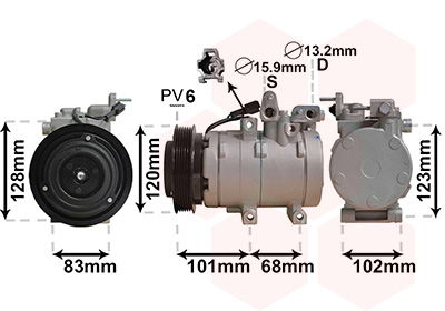 Kompressor, Klimaanlage Van Wezel 8200K123 von Van Wezel