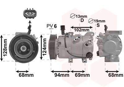 Kompressor, Klimaanlage Van Wezel 8200K442 von Van Wezel