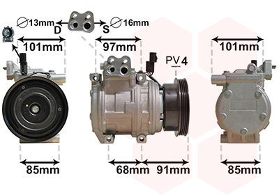 Kompressor, Klimaanlage Van Wezel 8300K208 von Van Wezel