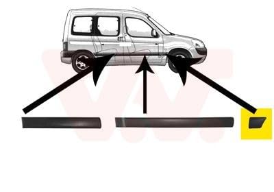 VAN WEZEL Kotflügelleiste Vorne Rechts 4051422 VAN WEZEL Kotflügelleiste Vorne Rechts 4051422 von Van Wezel