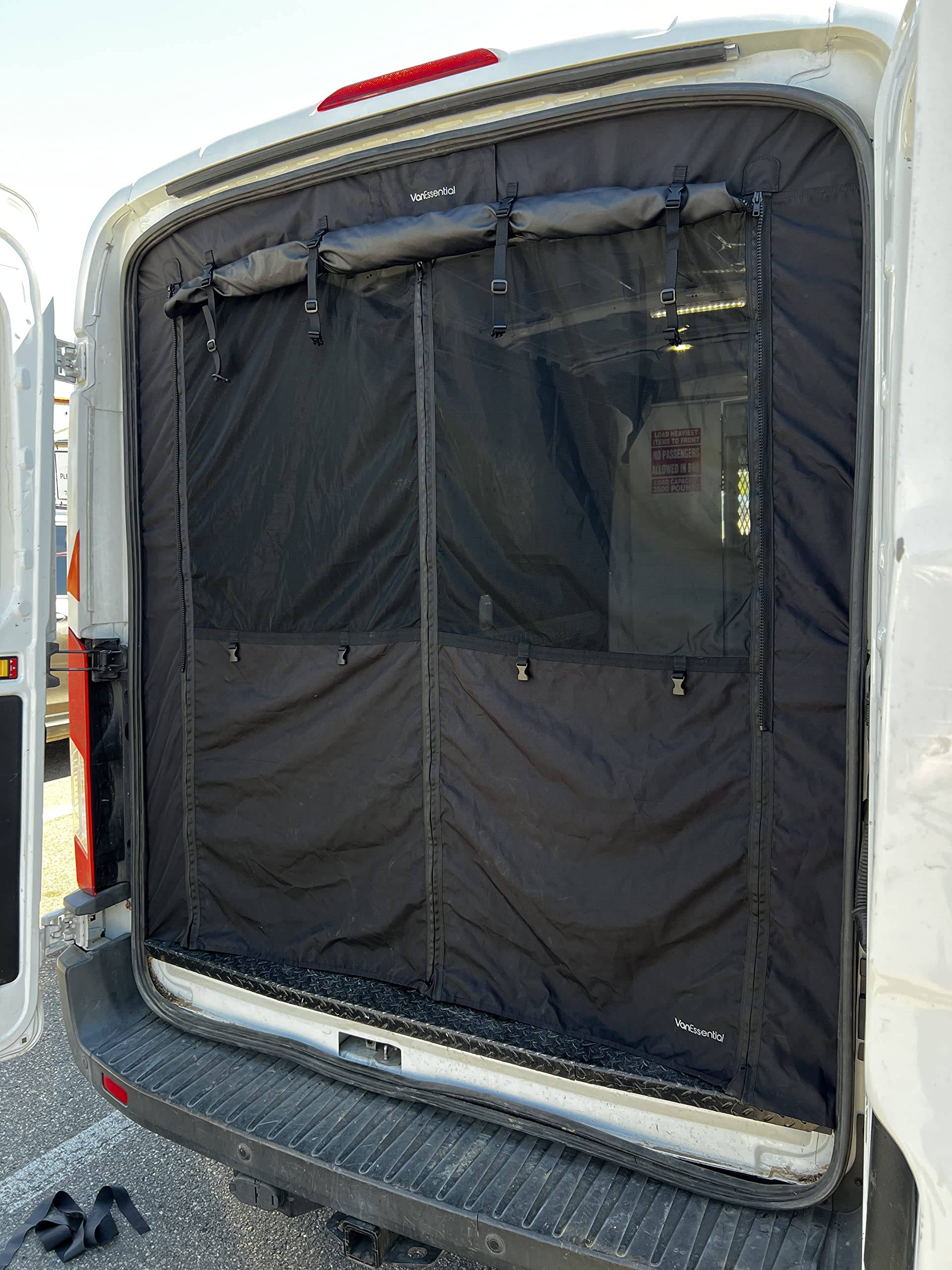 VanEssential mittelgroßes Dach-Insektenschutzgitter für die Hintertür, entworfen für Ford Transit – Reißverschluss in der Mitte von VanEssential
