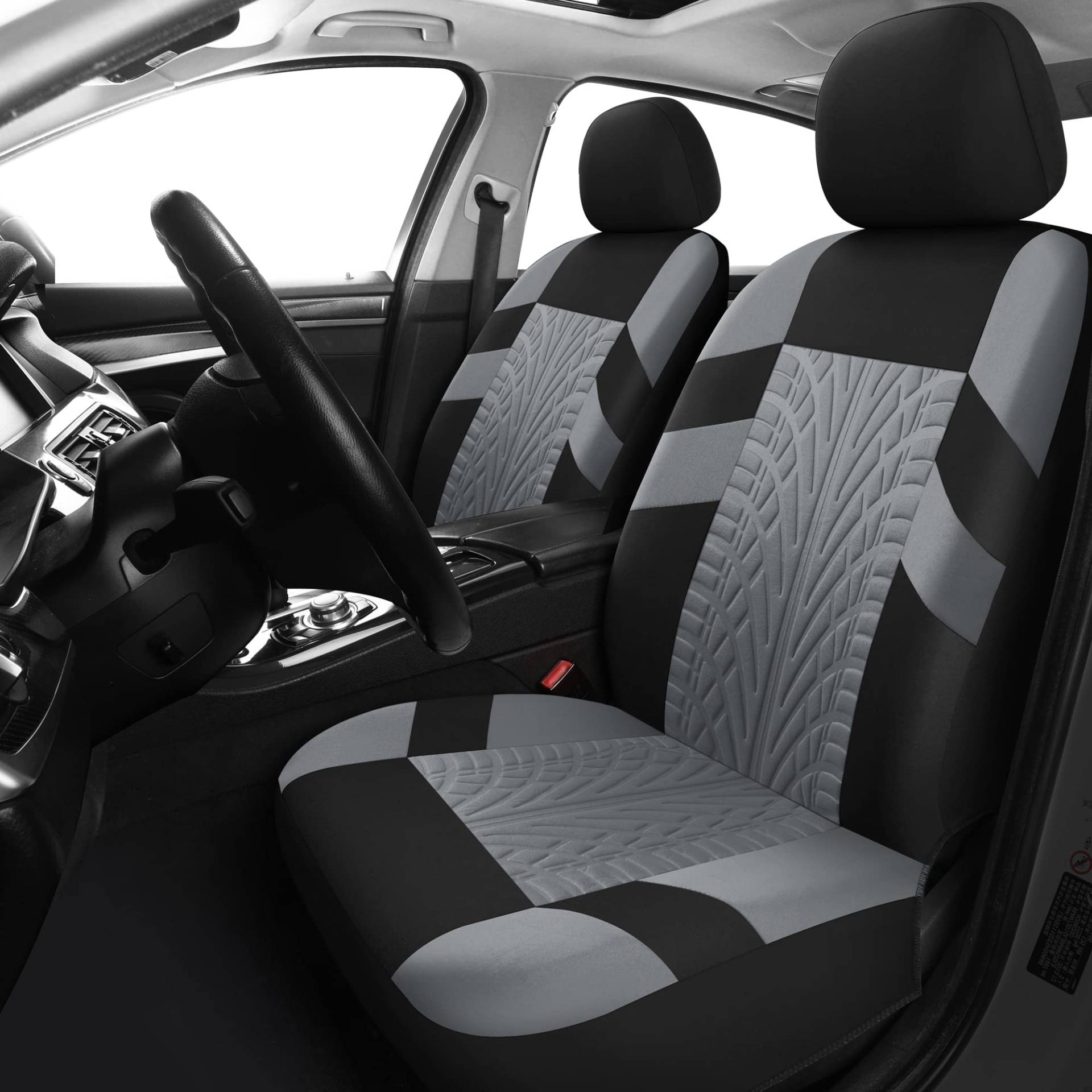 VarCozy Autositzbezüge, Vordersitzbezüge vorne, 1 Paar, universelle Stoff-Vordersitzbezüge für Auto, atmungsaktiv und waschbar, Sitzbezüge für SUV, Limousine, Van, Auto-Innenbezüge, Airbag-kompatibel, VarCozy Autositzbezüge, Vordersitzbezüge vorne, 1 Paar, universelle Stoff-Vordersitzbezüge für Auto, atmungsaktiv und waschbar, Sitzbezüge für SUV, Limousine, Van, Auto-Innenbezüge, Airbag-kompatibel, von VarCozy