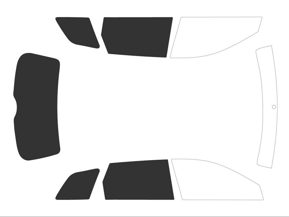 Varianz Auto getönte Displayschutzfolien für Auto Kit 3/4 hinten, Schwarz 05 von Variance Auto