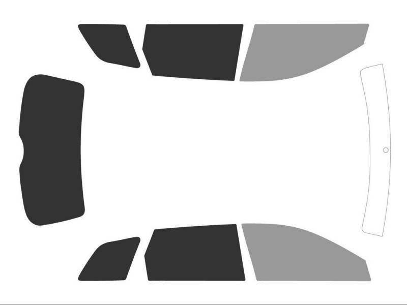 Varianz Auto getönte Displayschutzfolien für Auto Komplettset, vor Schwarz 35 - Rückseite Schwarz 05 von Variance Auto