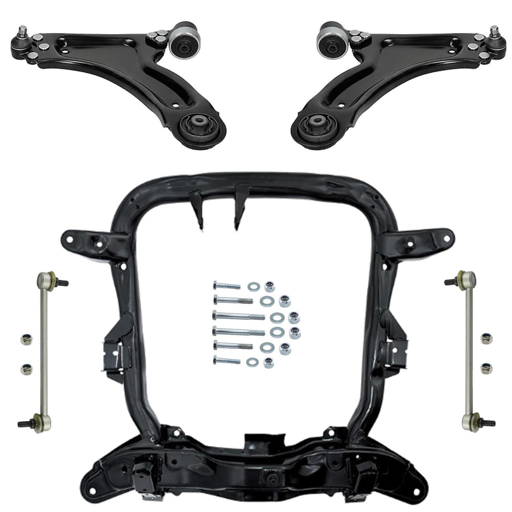 1x Achsträger 2x Querlenker Schraubensatz 2x Koppelstange Vorderachse für Corsa C für Combo für Tigra TwinTop von various