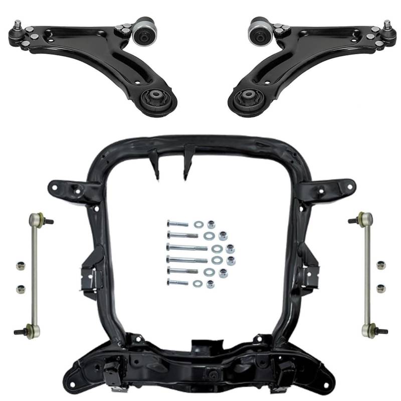 1x Achsträger 2x Querlenker Schraubensatz 2x Koppelstange Vorderachse für Corsa C für Combo für Tigra TwinTop von various