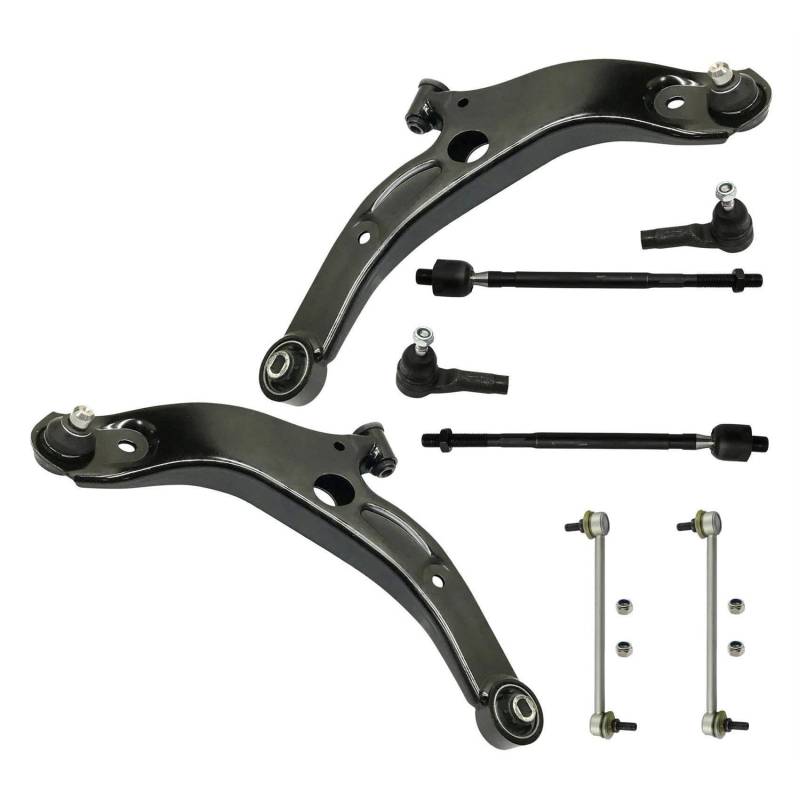 2x Querlenker 2x Spurstange 2x Koppelstange Vorderachse für Mazda Premacy CP ab 09/2000 von various