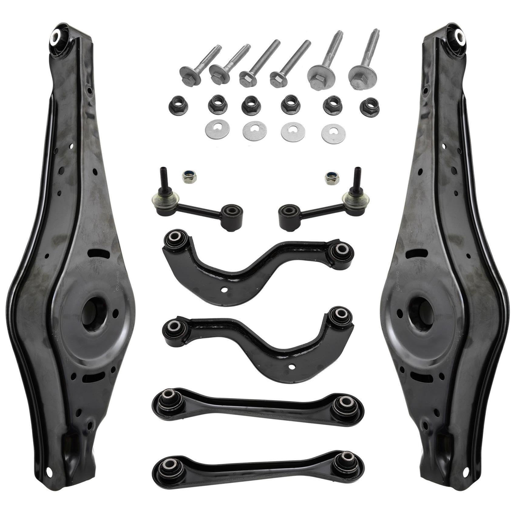 Various 2x Federaufnahme 4x Querlenker unten hinten Schrauben 2x Koppelstange Hinterachse links rechts - Schwarz - Universelle Passform - Karton - 2 Count - Control Arm - Fahrzeuglenkerarm Various 2x Federaufnahme 4x Querlenker unten hinten Schrauben 2x Koppelstange Hinterachse links rechts - Schwarz - Universelle Passform - Karton - 2 Count - Control Arm - Fahrzeuglenkerarm von various