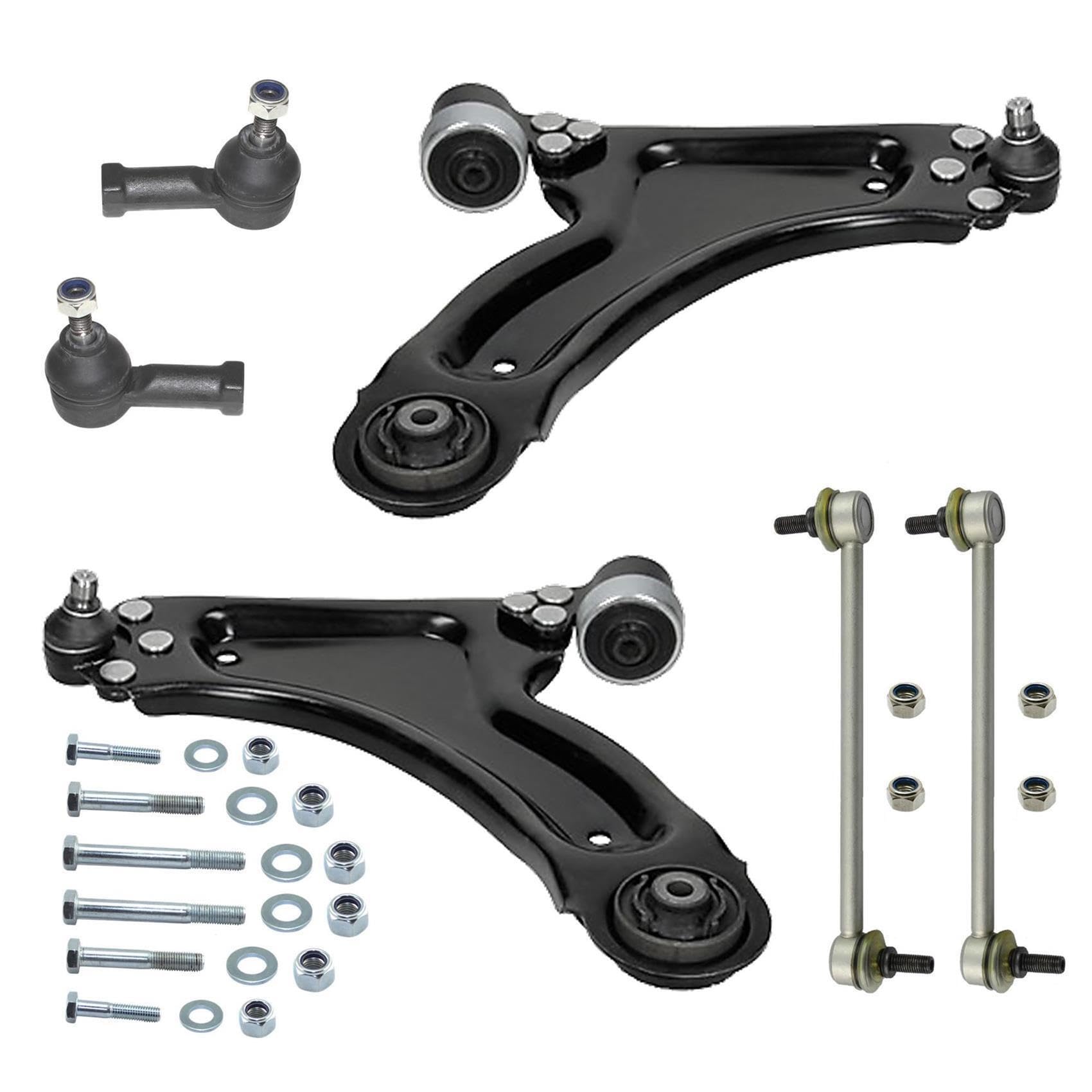 2x Querlenker Schrauben Satz 2x Koppelstange 2x Spurstangenkopf Vorderachse links rechts 2x Querlenker Schrauben Satz 2x Koppelstange 2x Spurstangenkopf Vorderachse links rechts von various