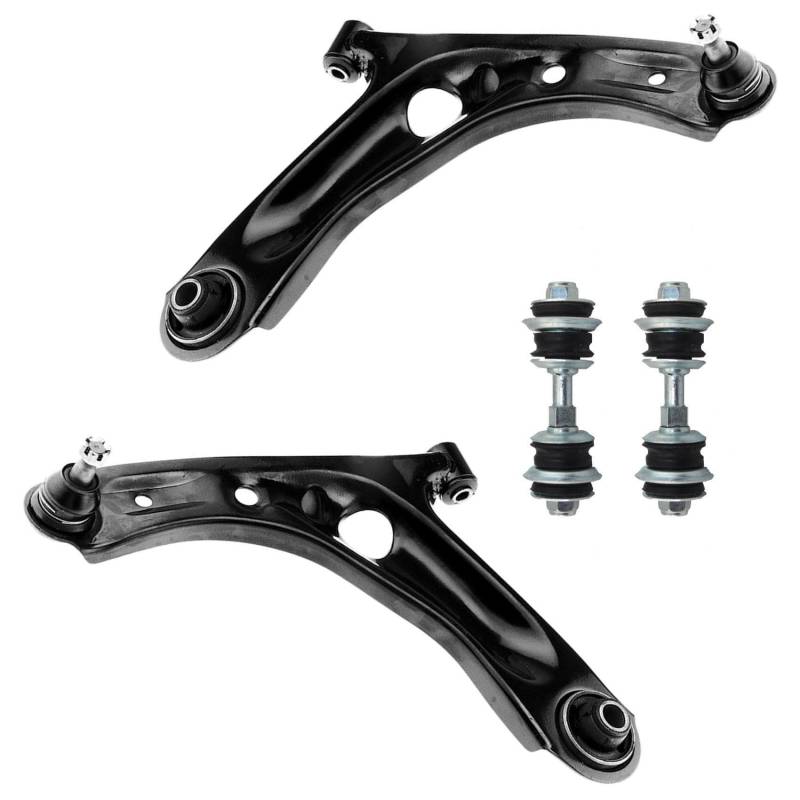2x Querlenker 2x Koppelstange Vorderachse für Citroen C1 PM PN für Peugeot 107 PM PN für Toyota Aygo B1 von various