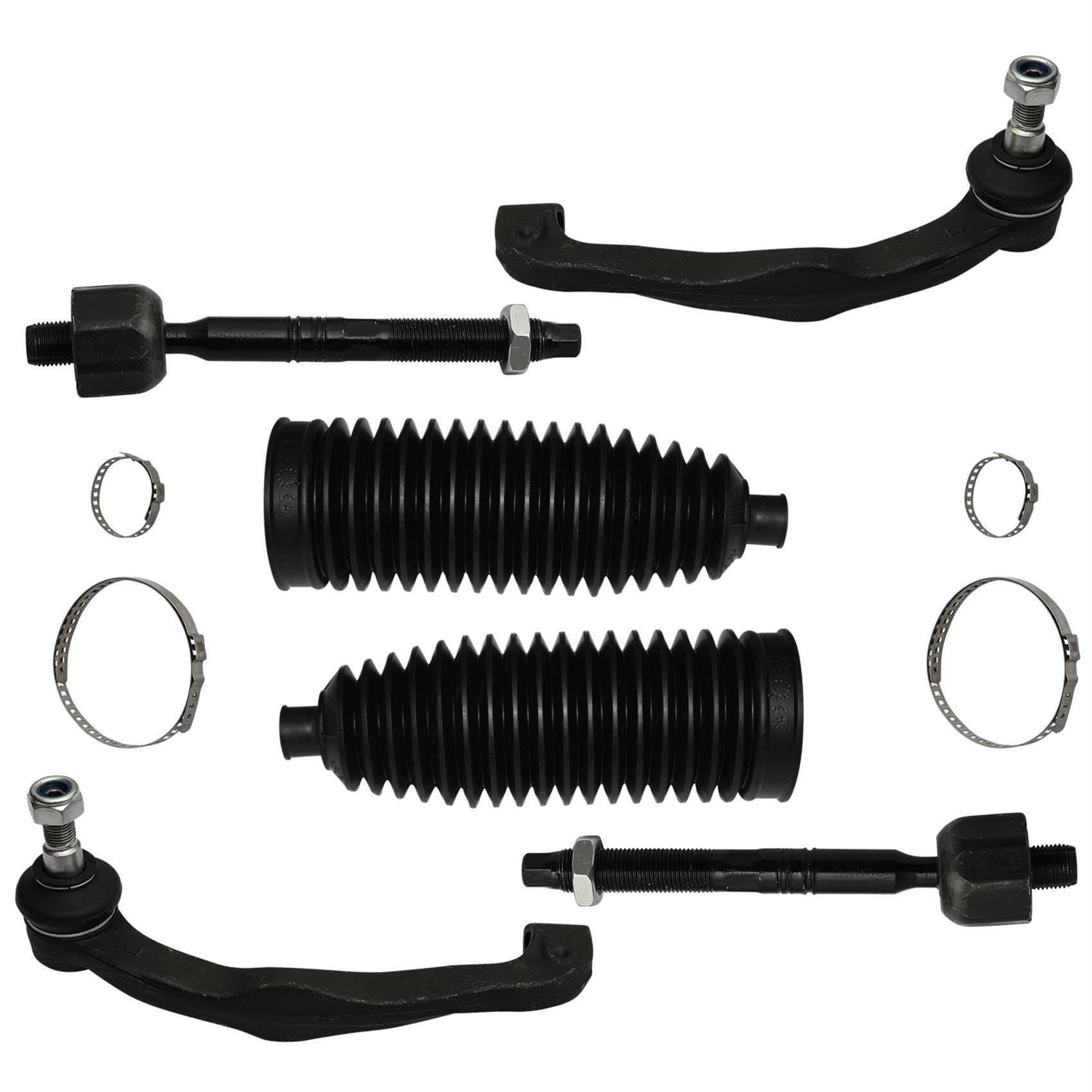2x Spurstange Axialgelenk Spurstangenkopf 2x Lenkmanschette Spannbändern Vorderachse links rechts von various