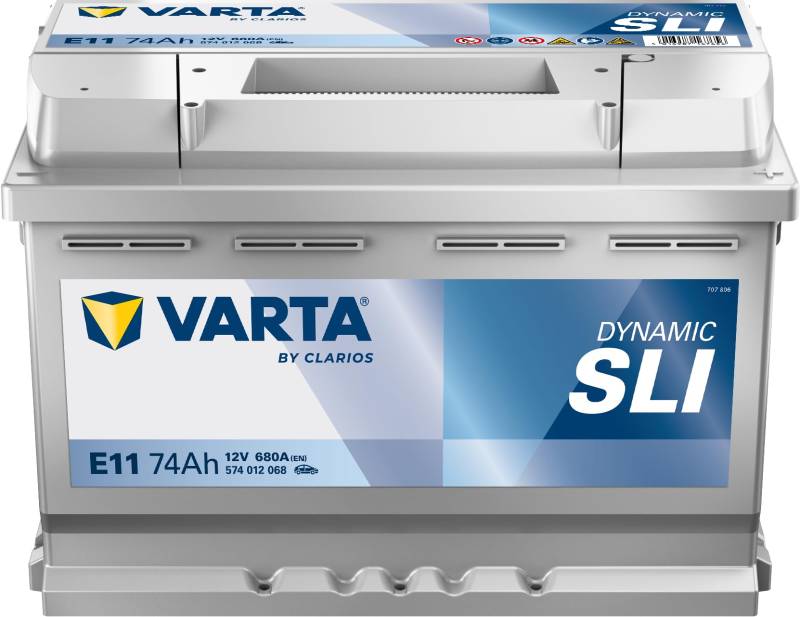 Varta mercury oxide, E11 Blue Dynamic Autobatterie, 574 012 068 3132, 74Ah, 680A von Varta