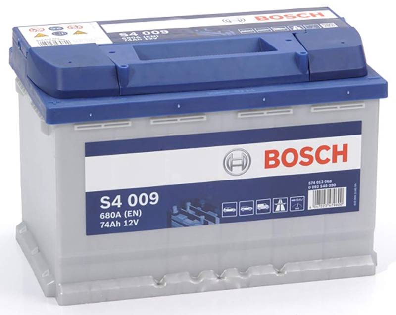 Bosch S4009 - Autobatterie - 74A/h - 680A - Blei-Säure-Technologie - für Fahrzeuge ohne Start-Stopp-System von Bosch Automotive