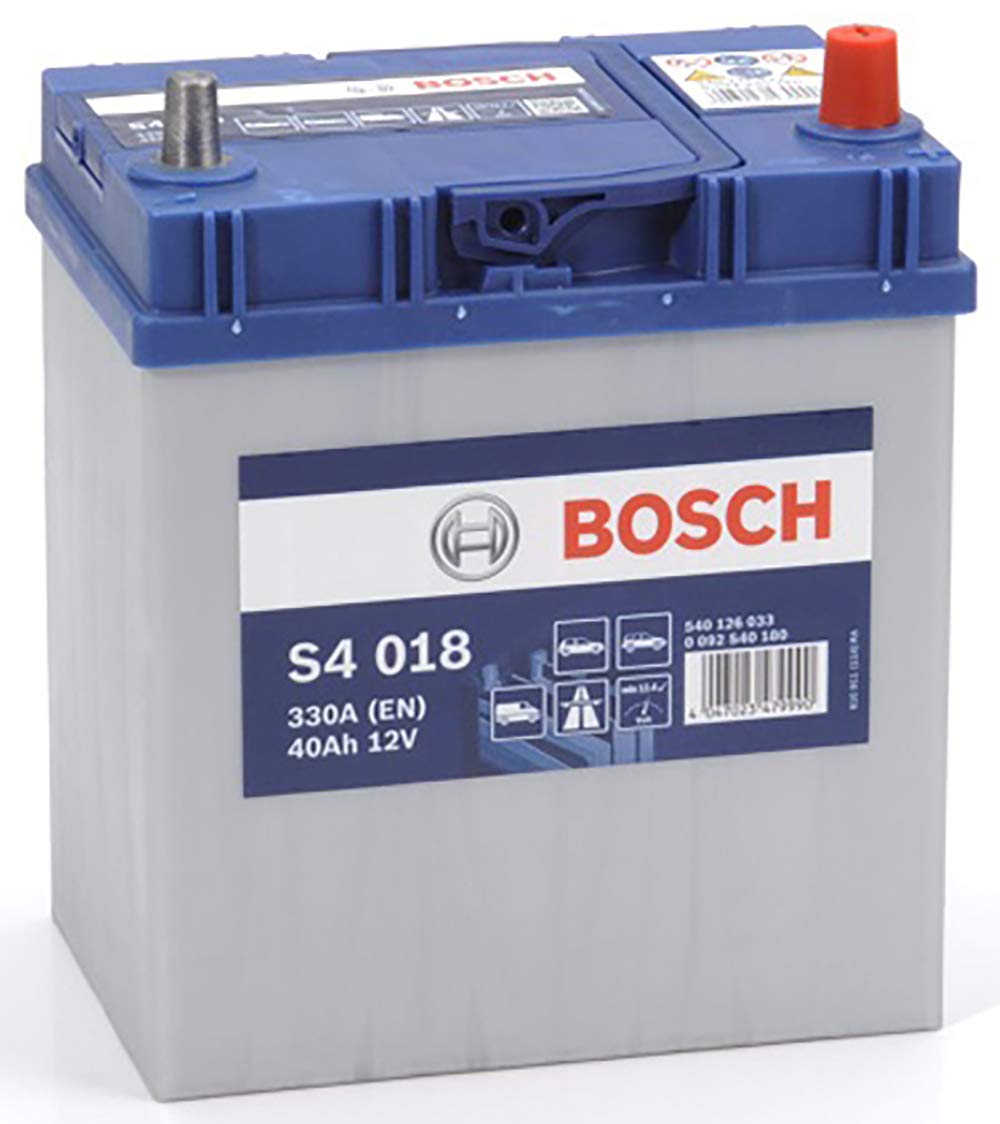 Bosch S4018 - Autobatterie - 40A/h - 330A - Blei-Säure-Technologie - für Fahrzeuge ohne Start-Stopp-System von Bosch Automotive
