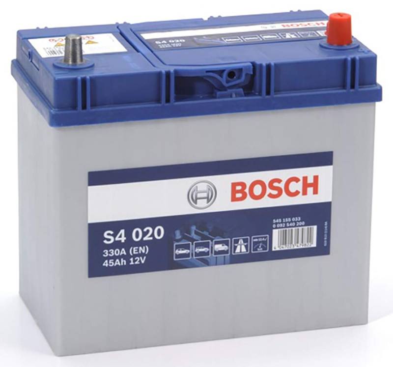 Bosch S4020 - Autobatterie - 45A/h - 330A - Blei-Säure-Technologie - für Fahrzeuge ohne Start-Stopp-System von Bosch Automotive