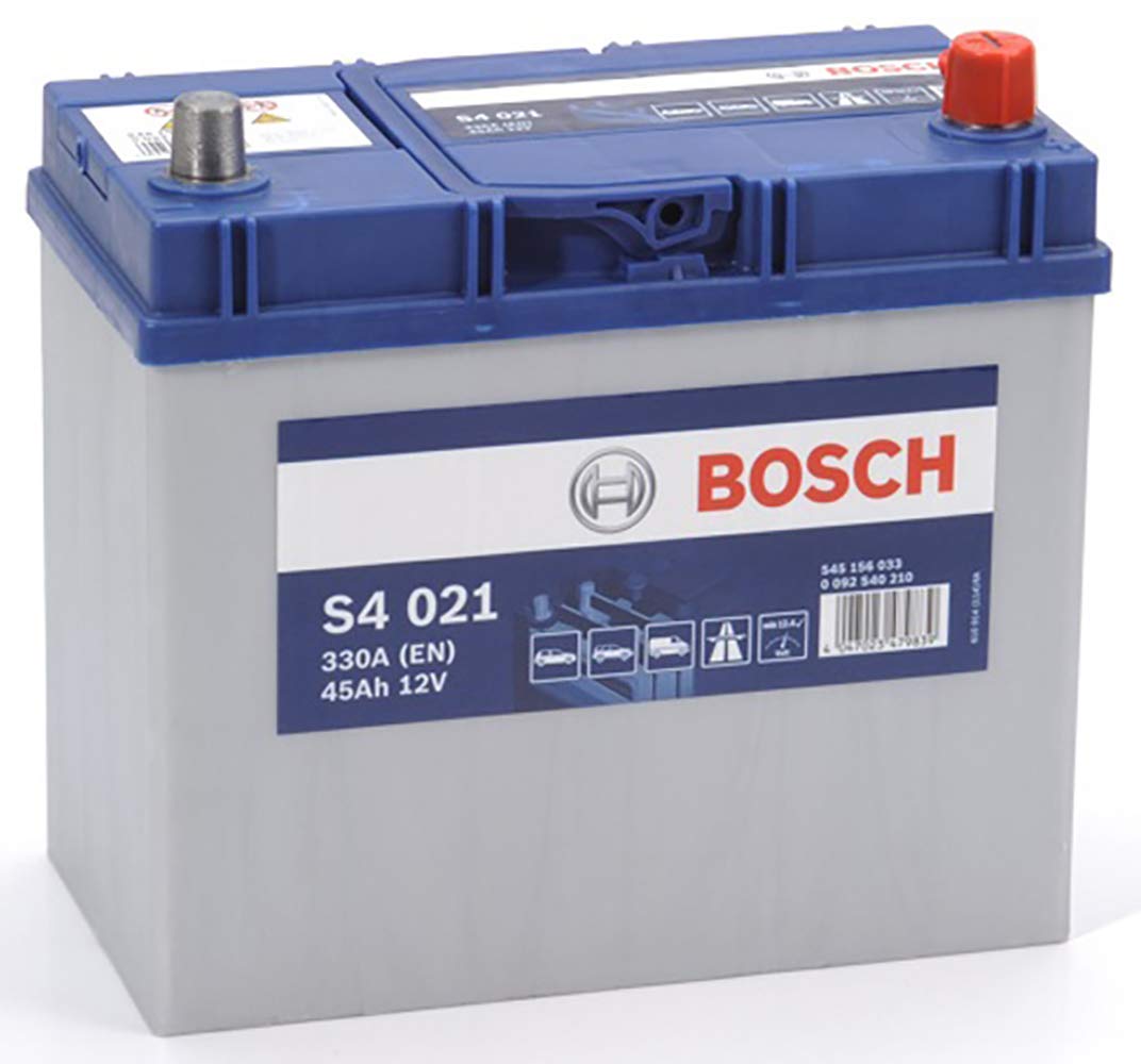 Bosch S4021 - Autobatterie - 45A/h - 330A - Blei-Säure-Technologie - für Fahrzeuge ohne Start-Stopp-System von Bosch Automotive