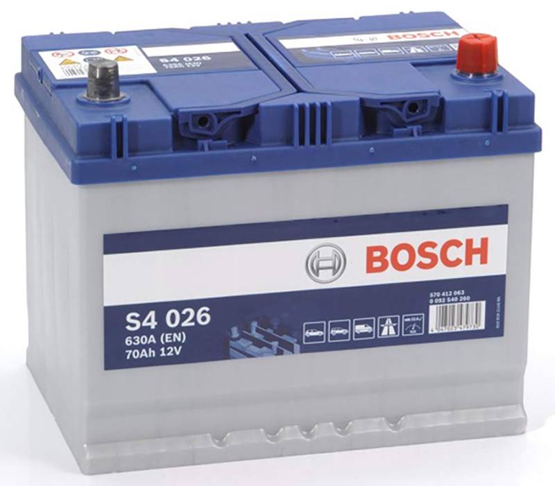 Bosch S4026 - Autobatterie - 70A/h - 630A - Blei-Säure-Technologie - für Fahrzeuge ohne Start-Stopp-System von Bosch Automotive