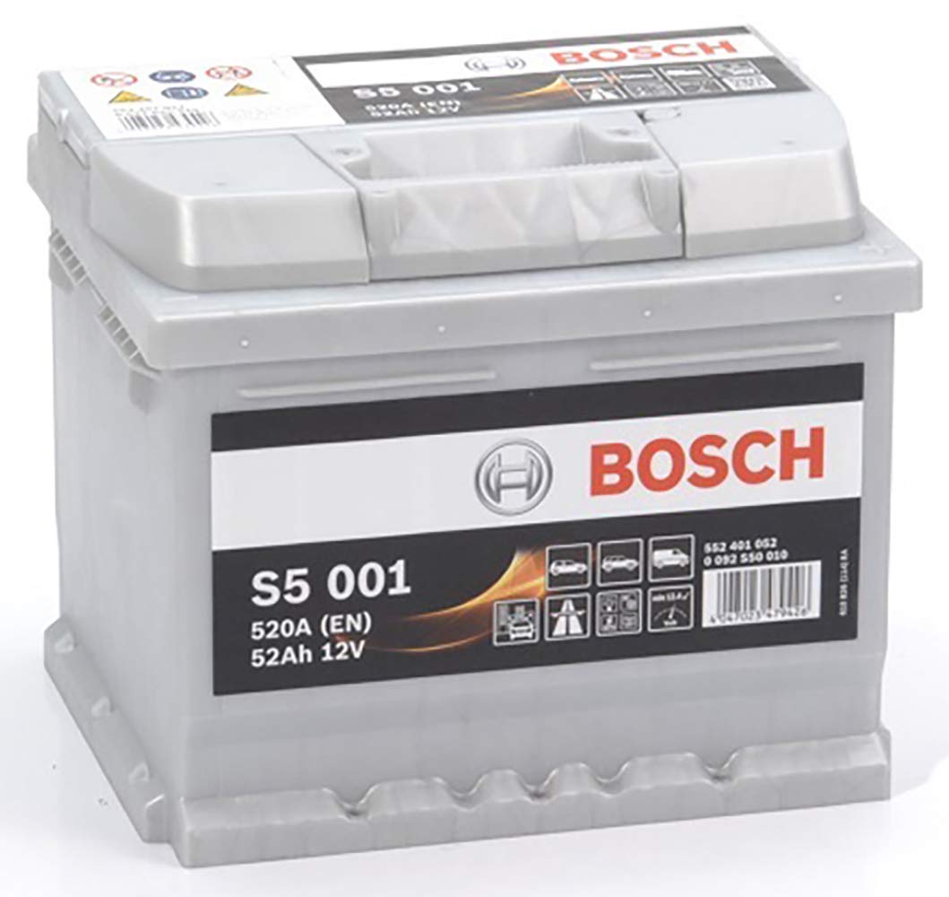 Bosch S5001 - Autobatterie - 52A/h - 520A - Blei-Säure-Technologie - für Fahrzeuge ohne Start-Stopp-System von Bosch Automotive