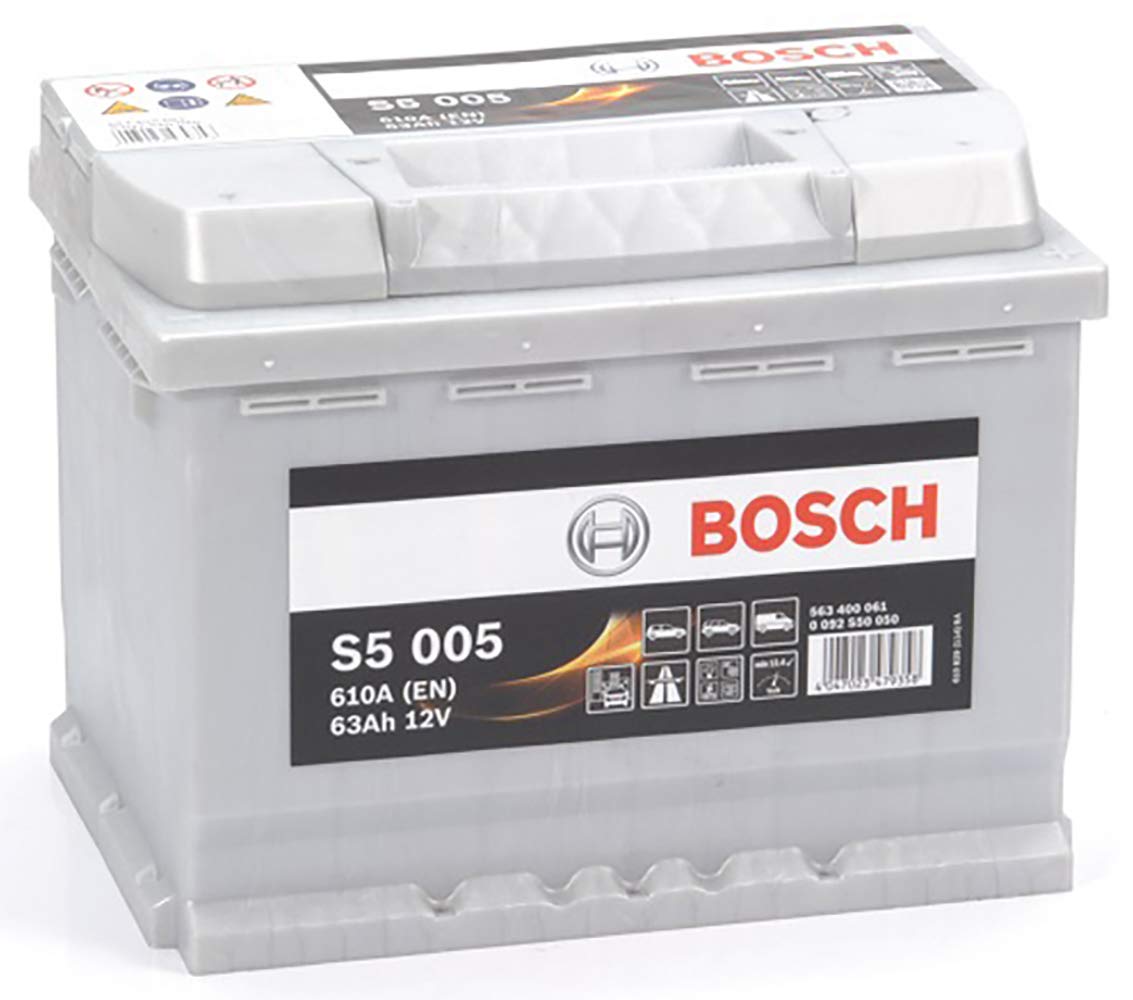 Bosch S5005 - Autobatterie - 63A/h - 610A - Blei-Säure-Technologie - für Fahrzeuge ohne Start-Stopp-System von Bosch Automotive