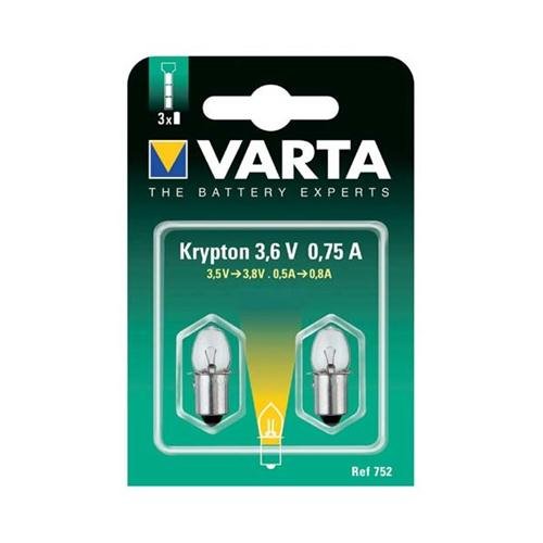 Birne Taschenlampe Varta Type Krypton Weiß 3,6 Volt 0,8 Ampere Ref: 752 000 402 von Varta