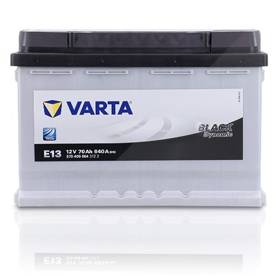 Varta Starterbatterie BLACK dynamic 70 Ah 640 A E13 [Hersteller-Nr. 5704090643122] für Alfa Romeo, Alpina, Aro, Bertone, Bitter, Chevrolet, Chrysler, von Varta
