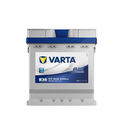 Varta Starterbatterie BLUE dynamic 44 Ah 420 A B36 [Hersteller-Nr. 5444010423132] für Aixam, BMW, Chevrolet, Citroën, Dacia, Fiat, Ford, Grecav, Lanci von Varta