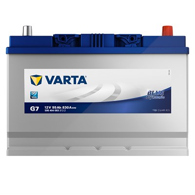 Varta Starterbatterie BLUE dynamic 95 Ah 830 A G7 [Hersteller-Nr. 5954040833132] für Alfa Romeo, Citroën, Daihatsu, Hyundai, Isuzu, Jeep, Kia, Lexus, von Varta