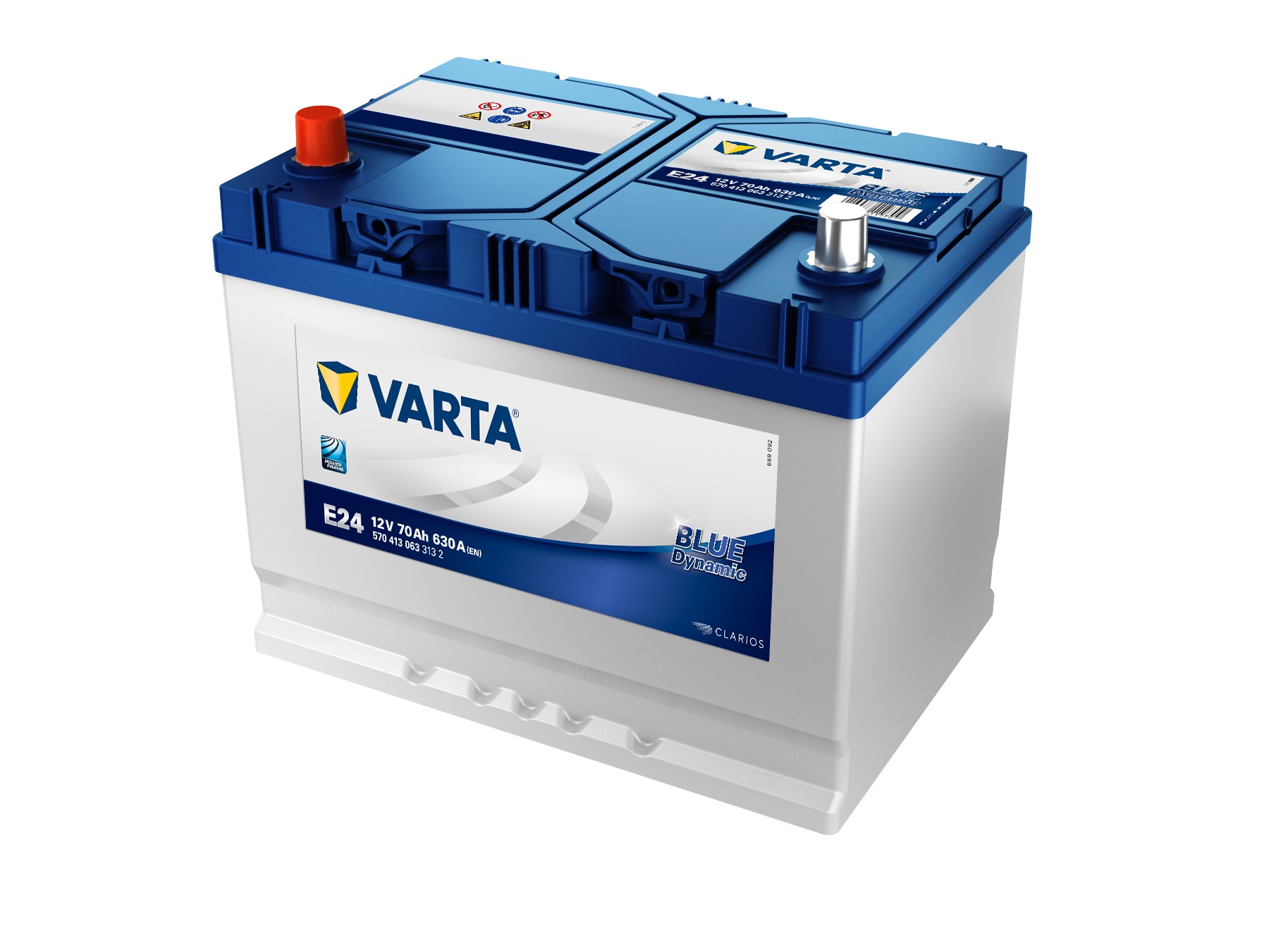 VARTA Blue Dynamic Autobatterie, E24, 5704130633, 70 Ah, 630 A von Varta