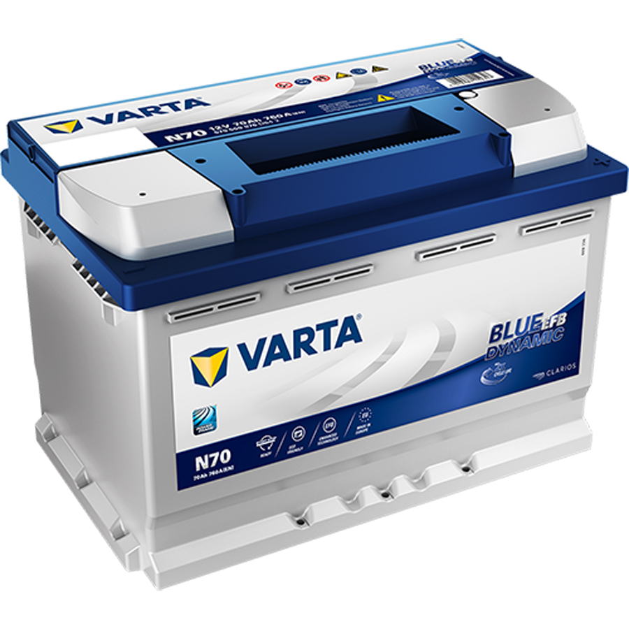 VARTA Blue Dynamic Autobatterie, EFB 570 500 076, 70 Ah, 760 A von Varta