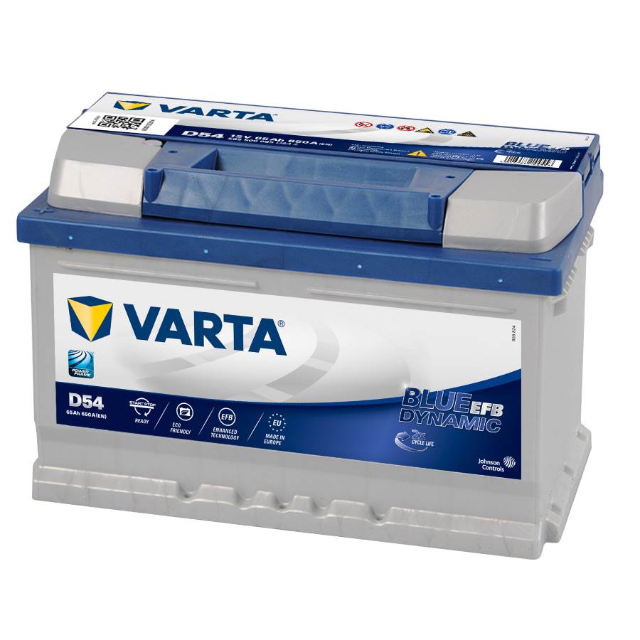 VARTA Blue Dynamic EFB Autobatterie, D54, 565 500 065, 65 Ah, 650 A von Varta