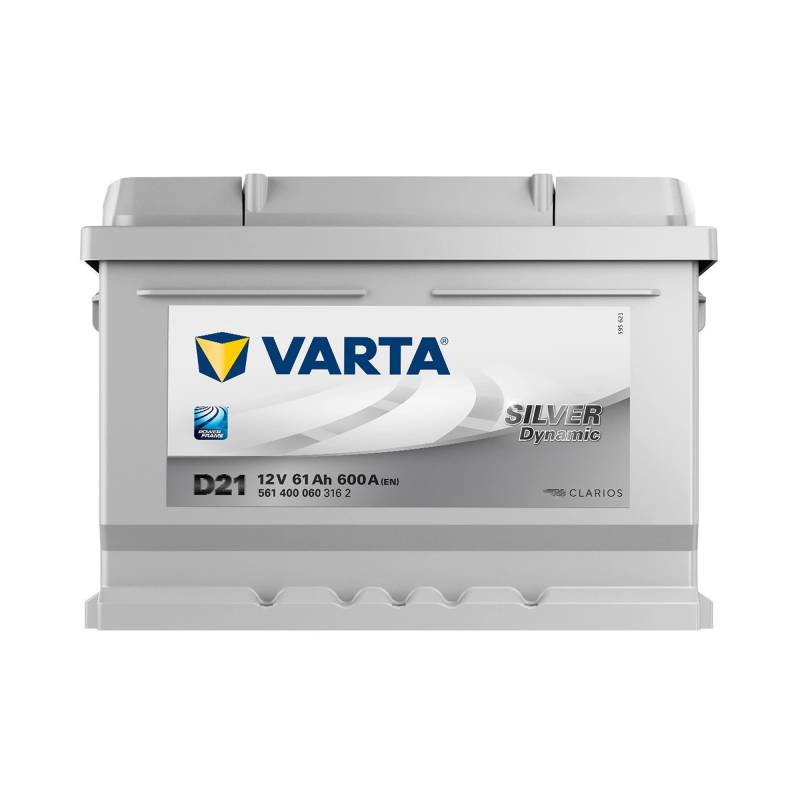 VARTA D21 Silver Dynamic Autobatterie 561 400 060 3162, 12V, 61Ah, 600A von Varta