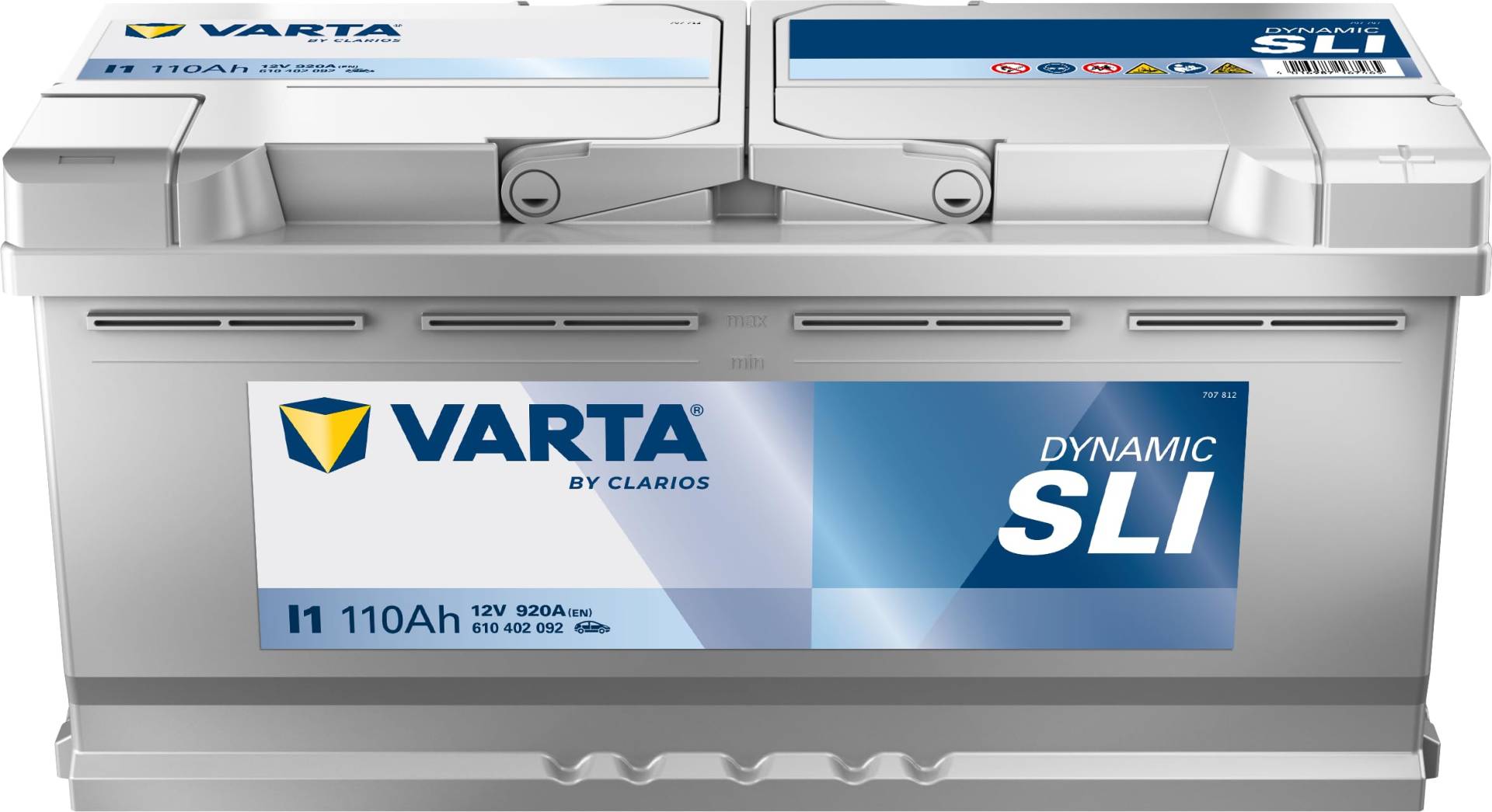 Varta lead acid, 6104020923162 Silver Dynamic I1 Autobatterien 12 V 110 Ah 920 A, Kompatibel mit PKW von Varta