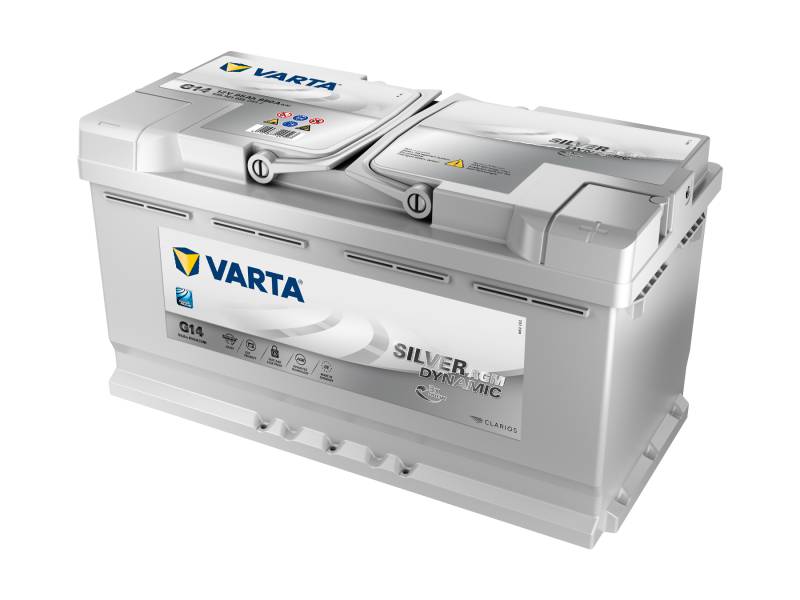 VARTA Silver Dynamic AGM Autobatterie speziell für Start-Stop-Technologie, G14, 595 901 085, 95 Ah, 850 A von Varta